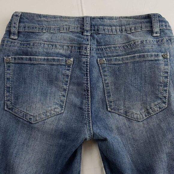 Hippie Laundry White Lace Distressed Blue Jeans - Picture 11 of 16